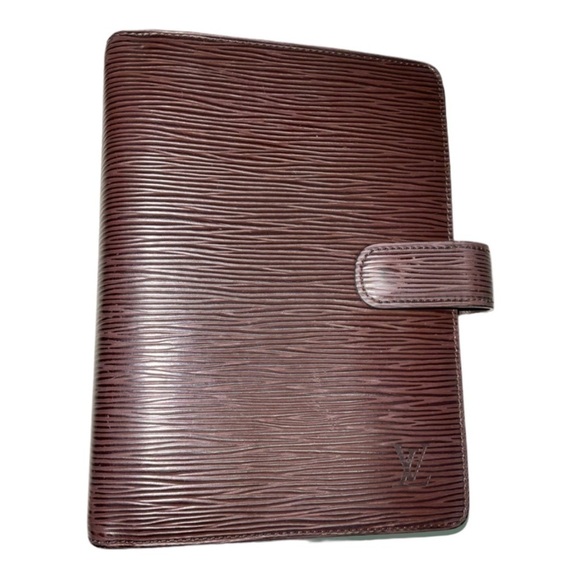 LOUIS VUITTON  Brown Monogram Canvas Medium Ring Agenda Cover. - Picture 1 of 12